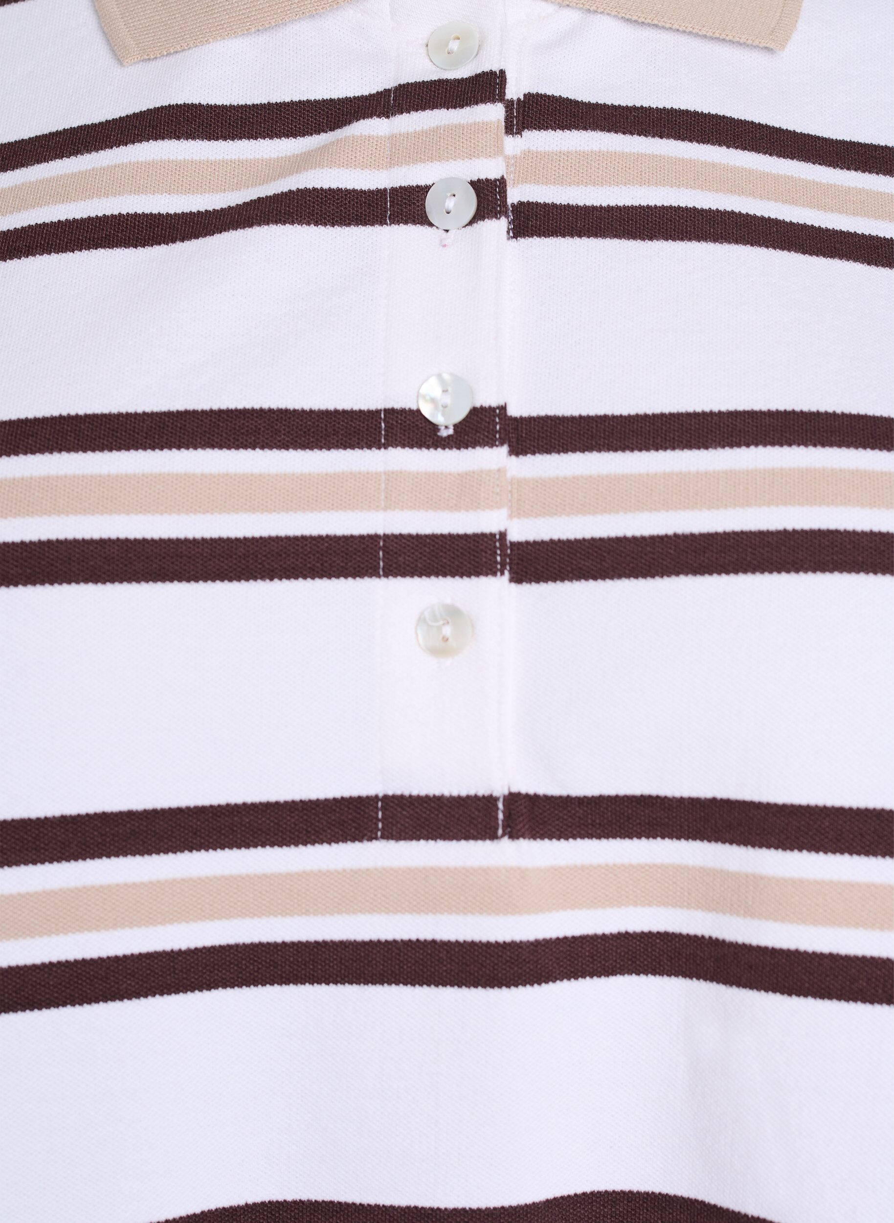 Zizzi Poloshirt mit kurzen &Auml;rmeln, Vanille, Packshot image number 2