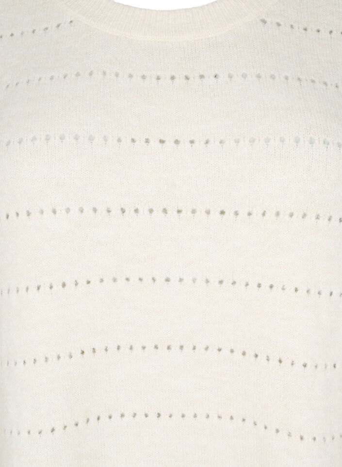 Robe en maille à fentes et motifs en dentelle, Birch Mel., Packshot image number 2