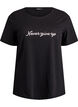 T-Shirt mit Print, Schwarz, Packshot image number 0