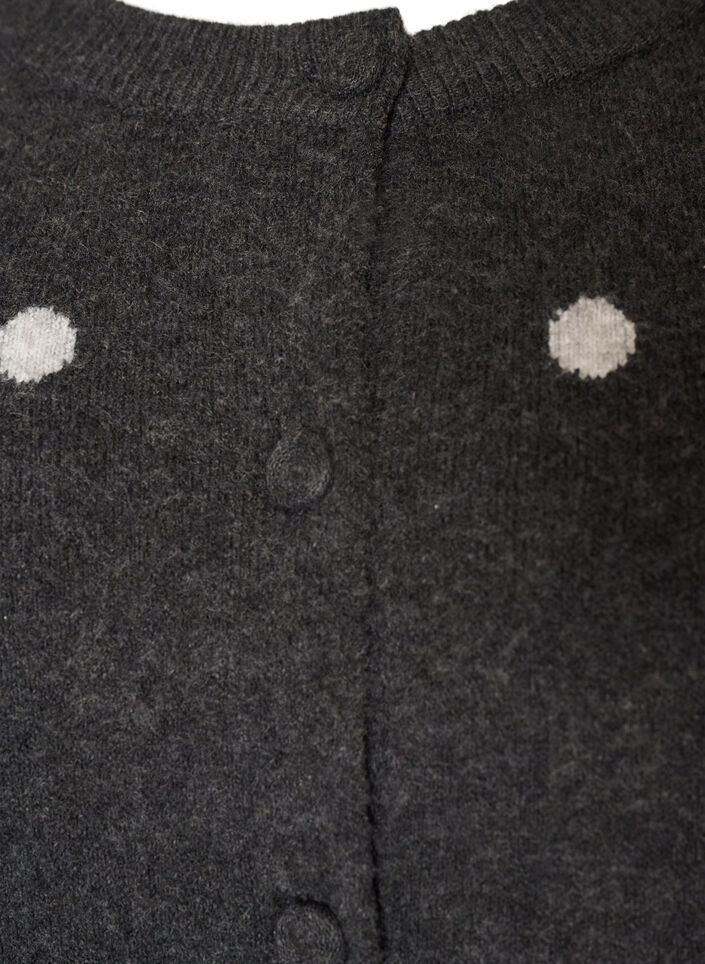 Cardigan &agrave; pois, Gris, Packshot image number 2