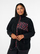 Jacke aus Teddyfleece mit Kirschdetails, Schwarz, Model image number 0