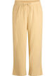 Pantalon taille haute en mousseline de coton &agrave; coupe ample, Jaune clair, Packshot image number 0