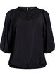 Bluse aus Spitze mit 3/4-&Auml;rmeln, Schwarz, Packshot image number 0
