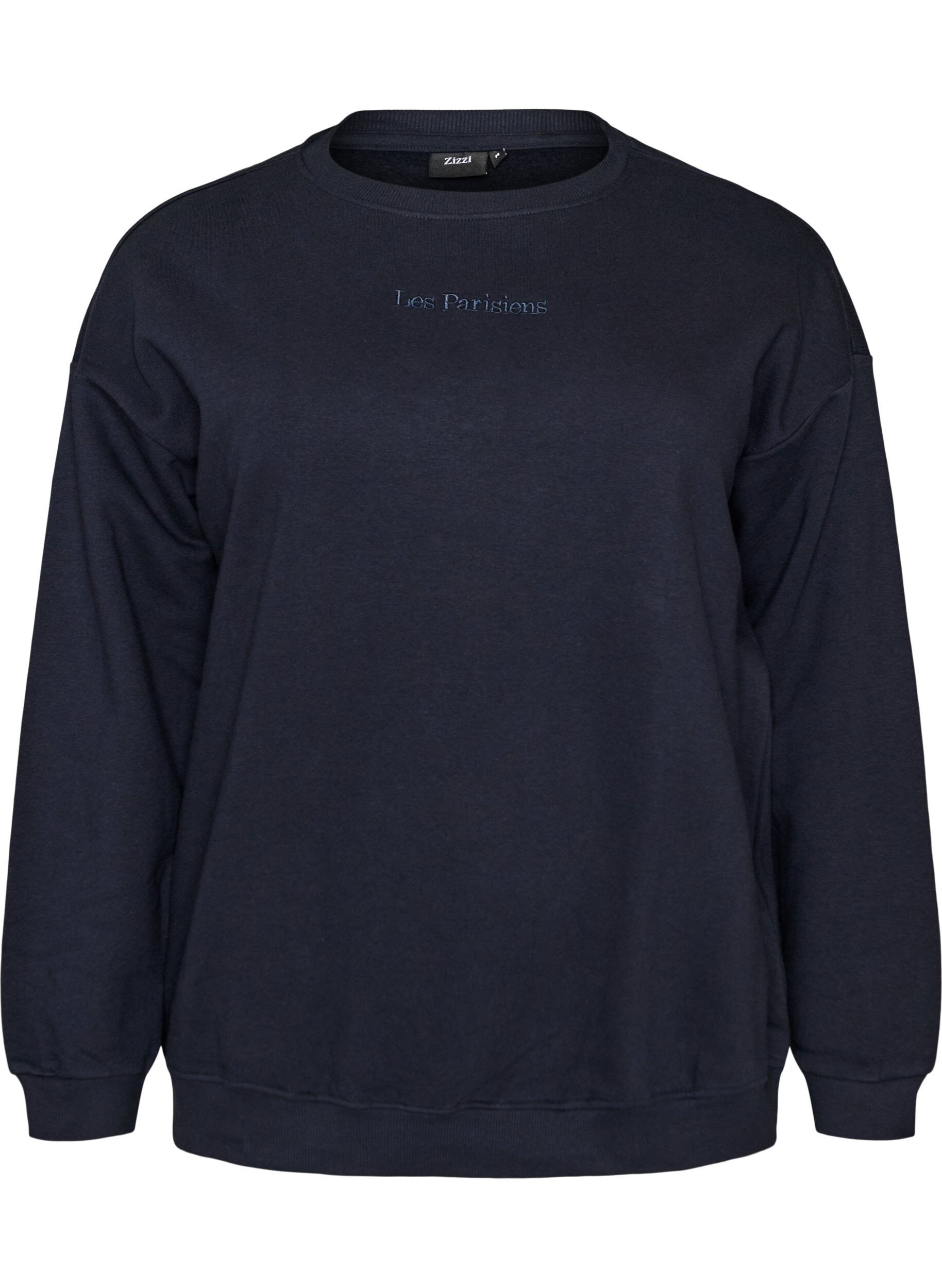 ZizziSweatshirt mit Textaufdruck, Blau, Packshot image number 0