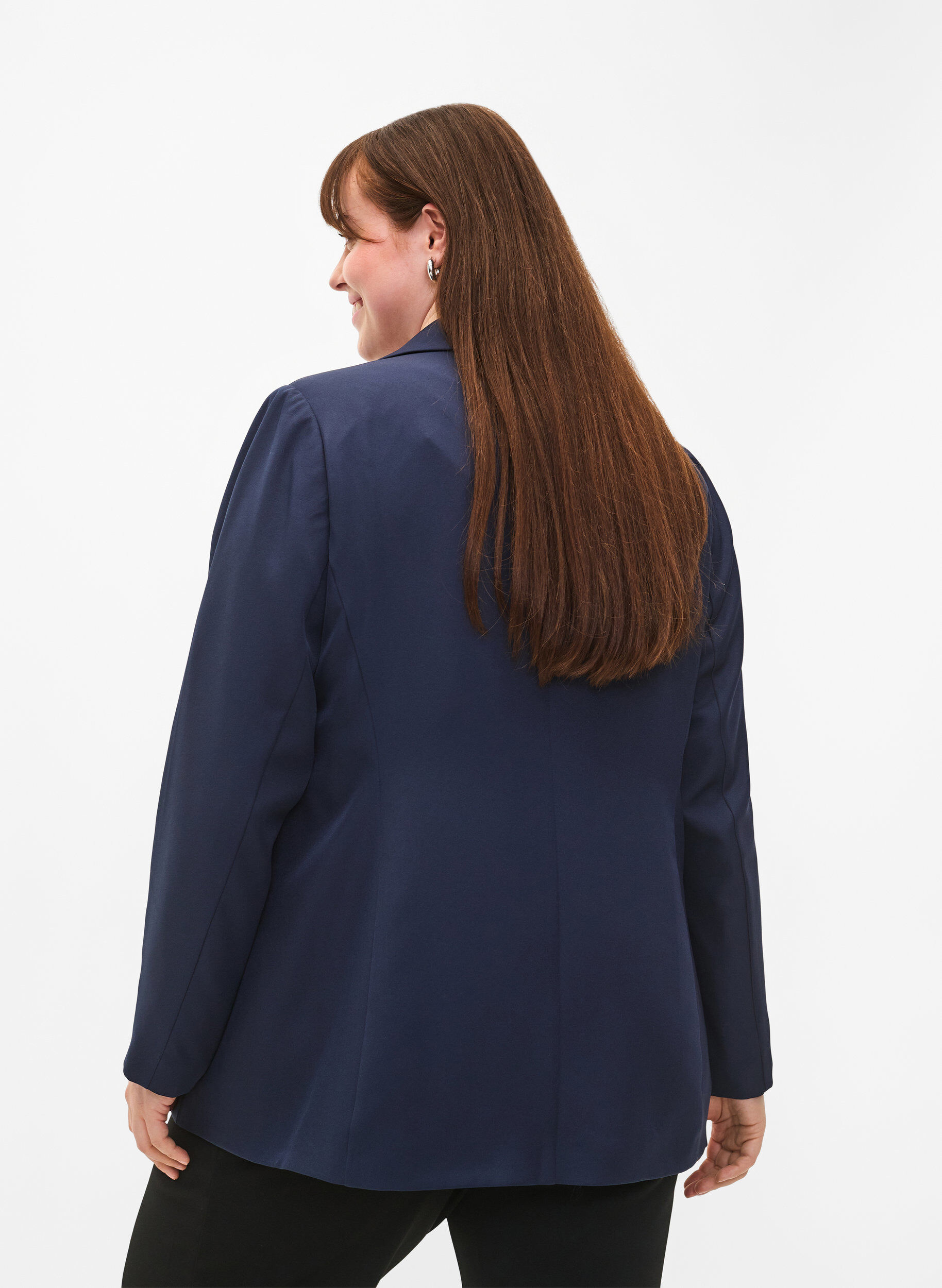 Zizzi FLASH - Blazer simple avec bouton, Bleu, Model image number 2