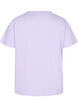 T-shirt en coton avec ruban en dentelle, Lavender, Packshot image number 1