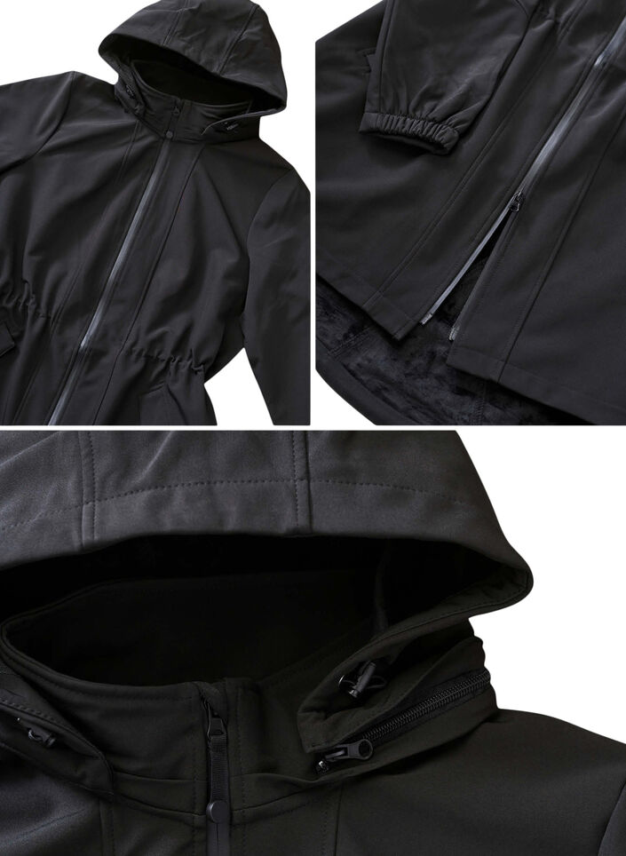 Veste Softshell, Black solid, Packshot image number 4