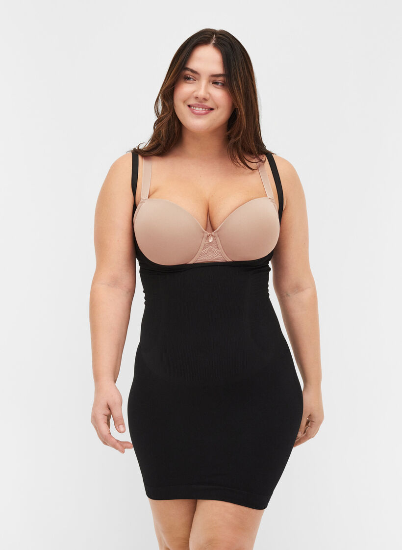 Shapewear Torsette mit dünnen verstellbaren Trägern, Schwarz, Model image number 0