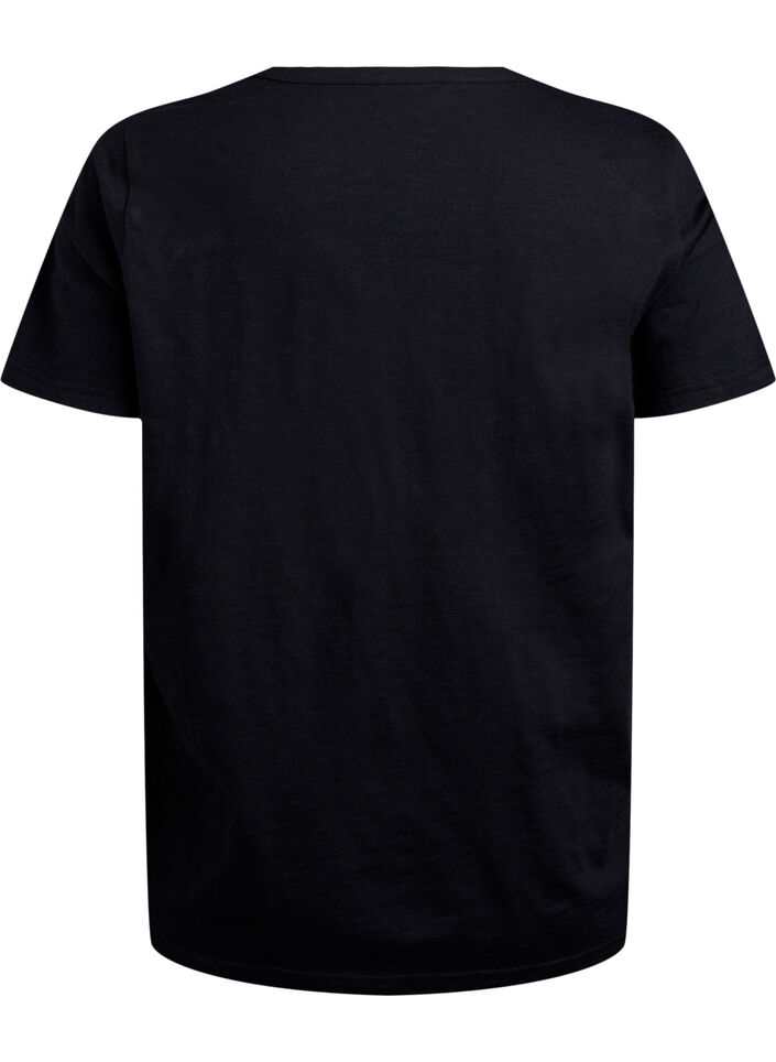 FLASH - T-shirt doté de boutons, Noir, Packshot image number 1