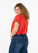 T-shirt &agrave; manches courtes en coton m&eacute;lang&eacute;, Orange fonc&eacute;, Model image number 2