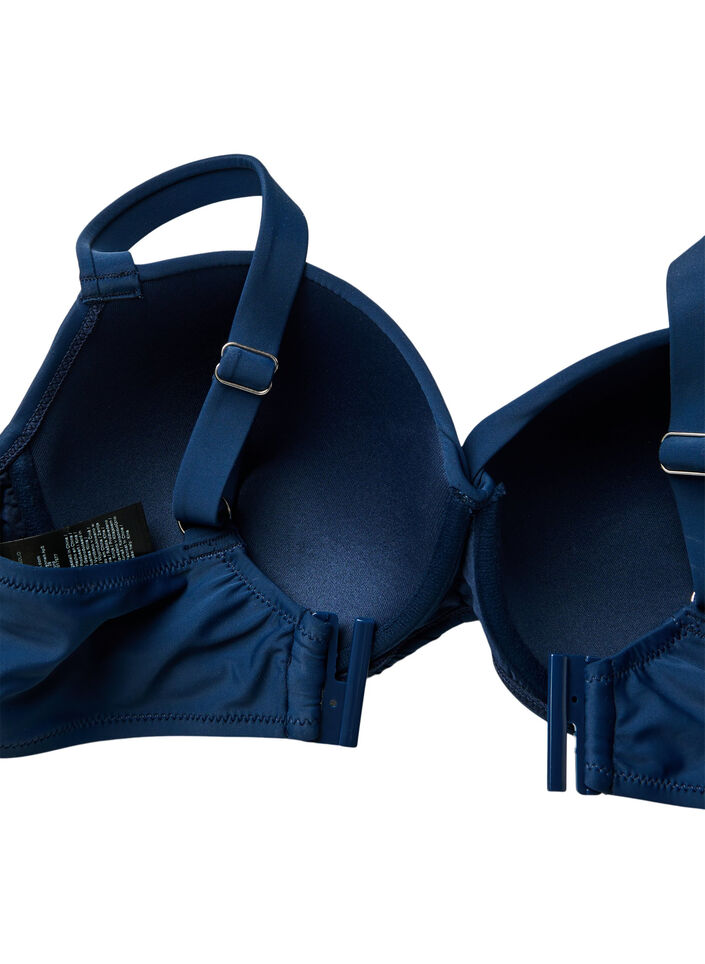 Haut de bikini avec armatures et drap&eacute;, Bleu, Packshot image number 3