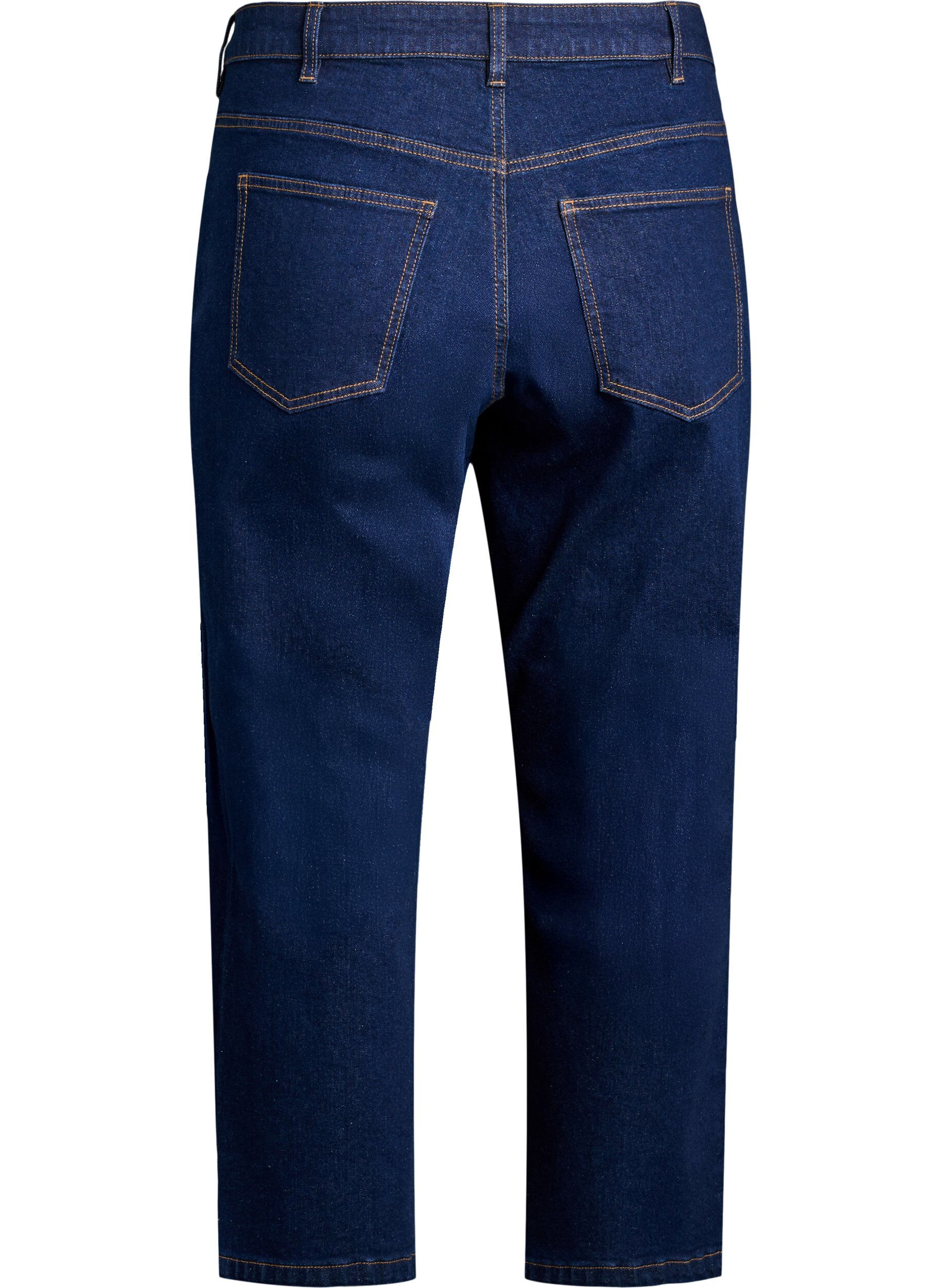 ZizziVera jeans cropped &agrave; coupe droite, Bleu, Packshot image number 1