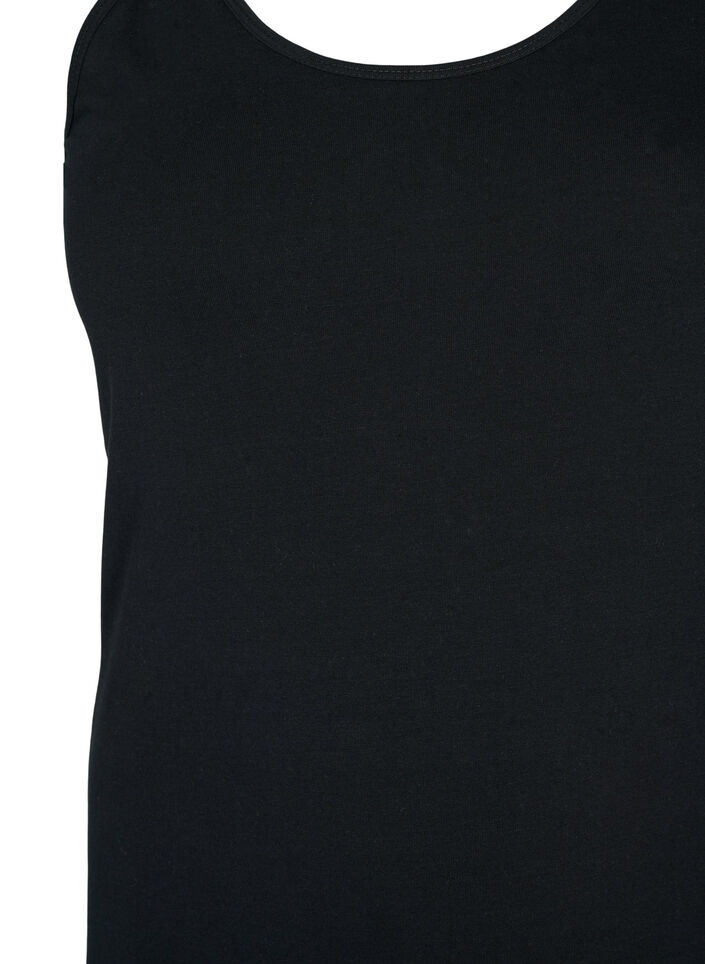 Haut basique en coton, Noir, Packshot image number 2