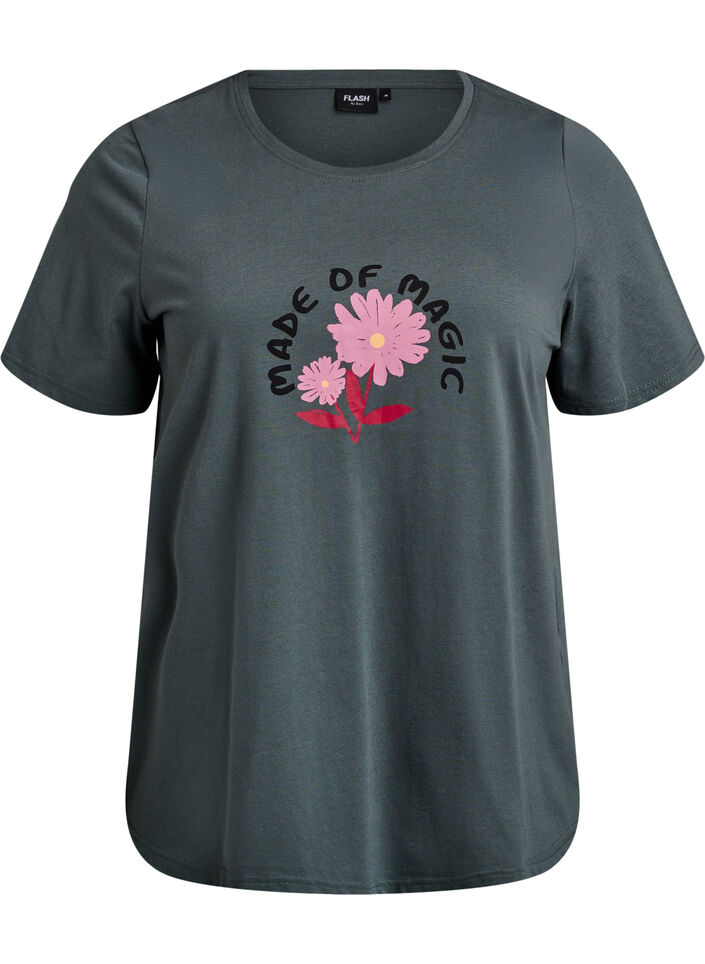 T-shirt imprim&eacute;, Vert, Packshot image number 0