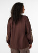 Bluse aus Viskose mit bestickten &Auml;rmeln, Braun, Model image number 2