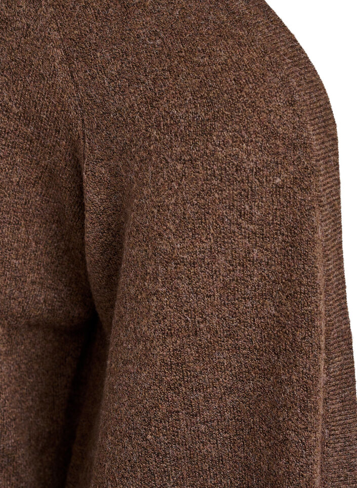 Cardigan en tricot côtelé avec poches, Marron, Packshot image number 2