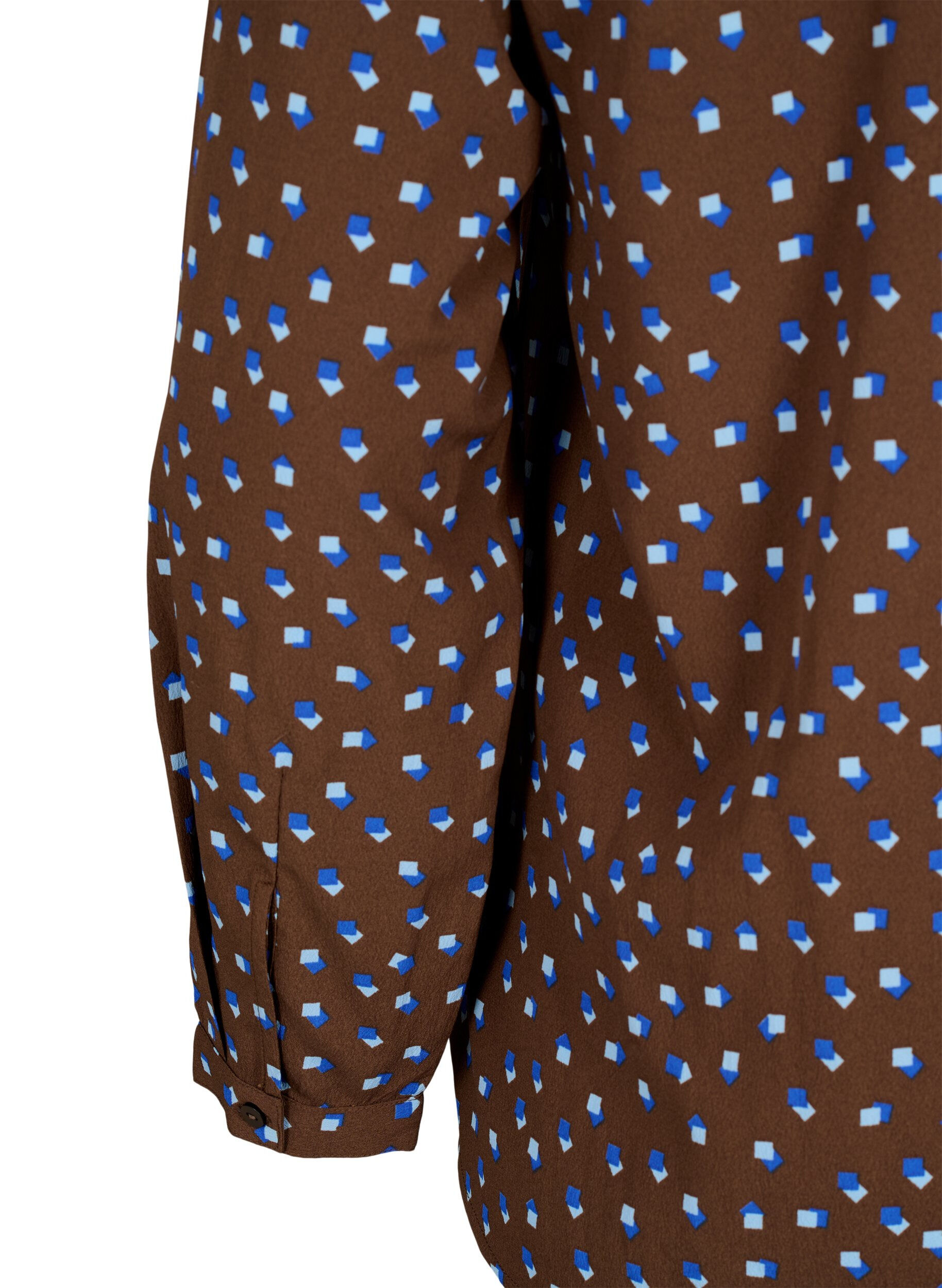 Zizzi FLASH &ndash; Lang&auml;rmlige Bluse mit Druck, Chicory Coffee AOP, Packshot image number 3