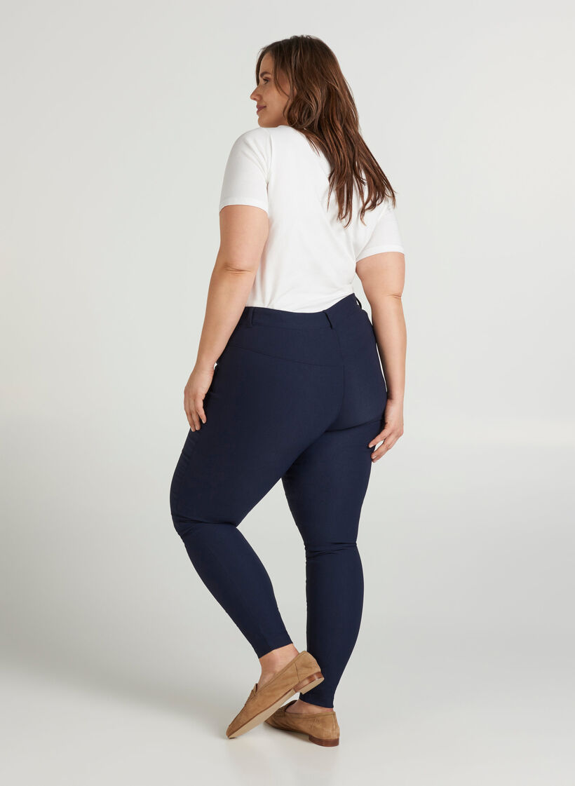 Slim Fit Hose mit Reißverschlussdetails, Night Sky, Model image number 1