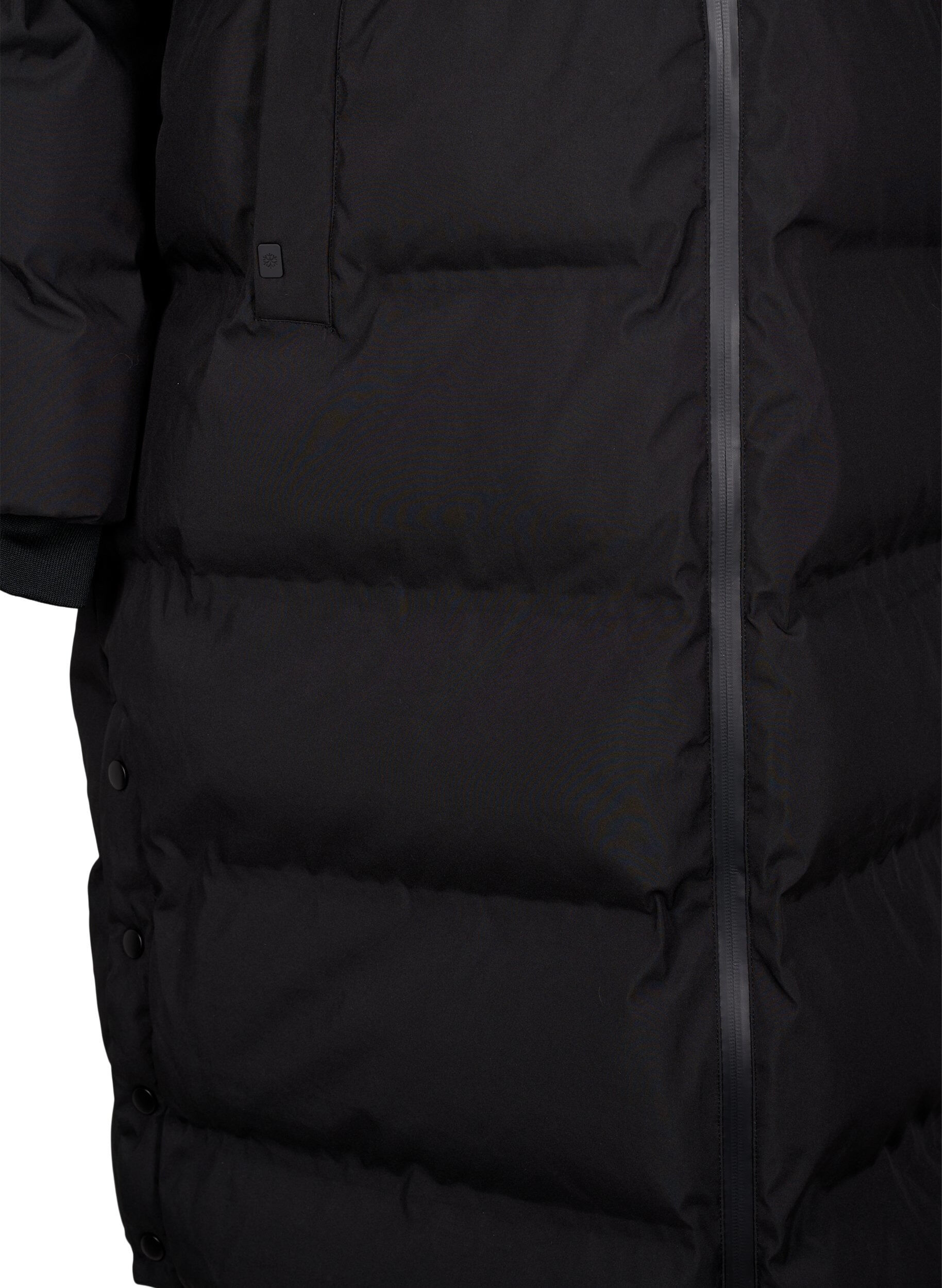 ZizziManteau d'hiver long et matelass&eacute; avec capuche, Noir, Packshot image number 3