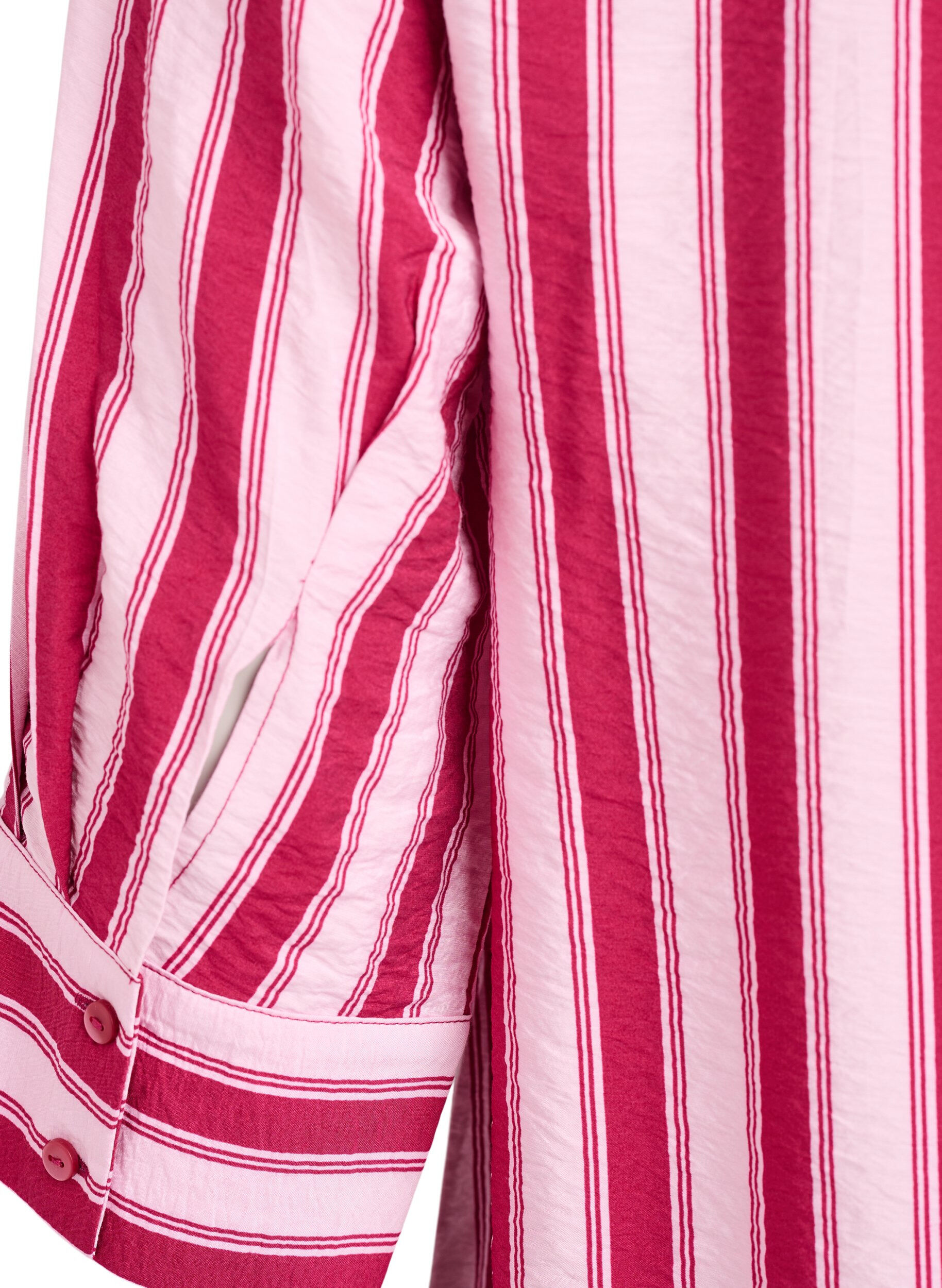 Zizzi Robe courte avec col et poche poitrine, Rose, Packshot image number 3