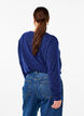 Melange Bluse mit rund um den Neck und langen Ärmel, Sodalite Blue, Model image number 1