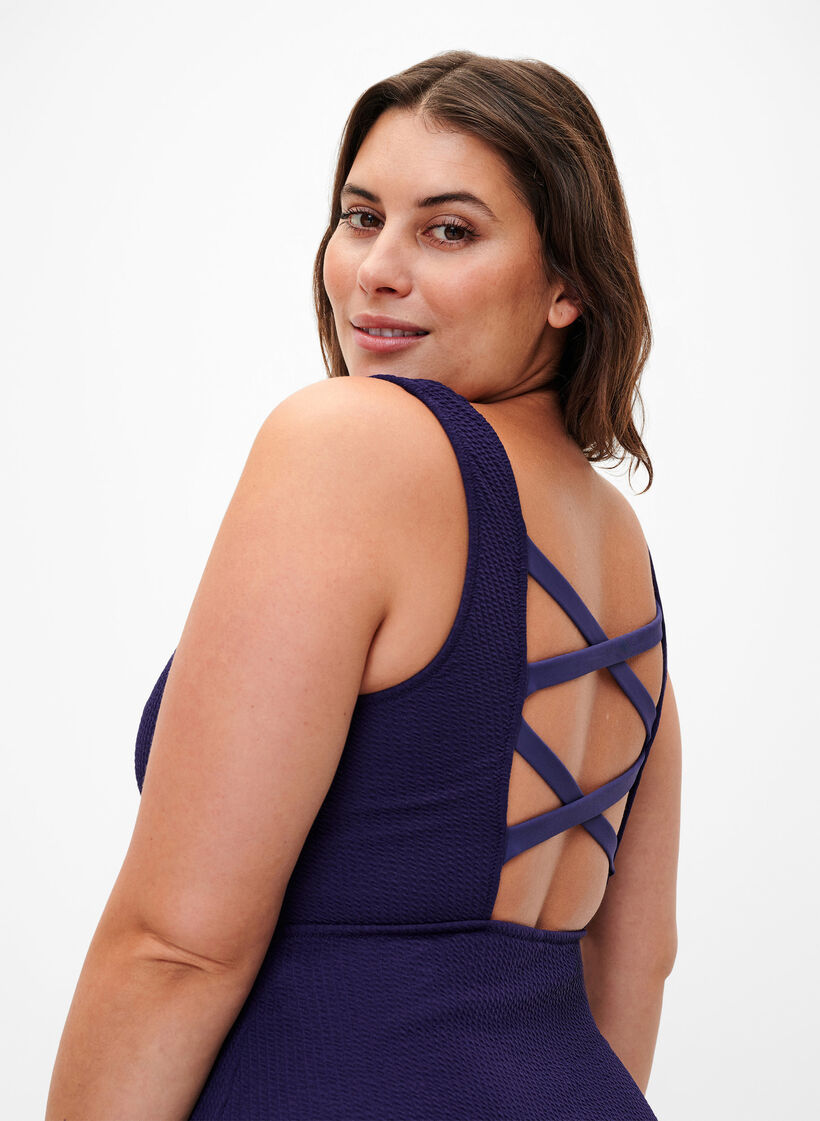 Maillot de bain avec détail croisé dans le dos, Astral Aura, Model image number 2