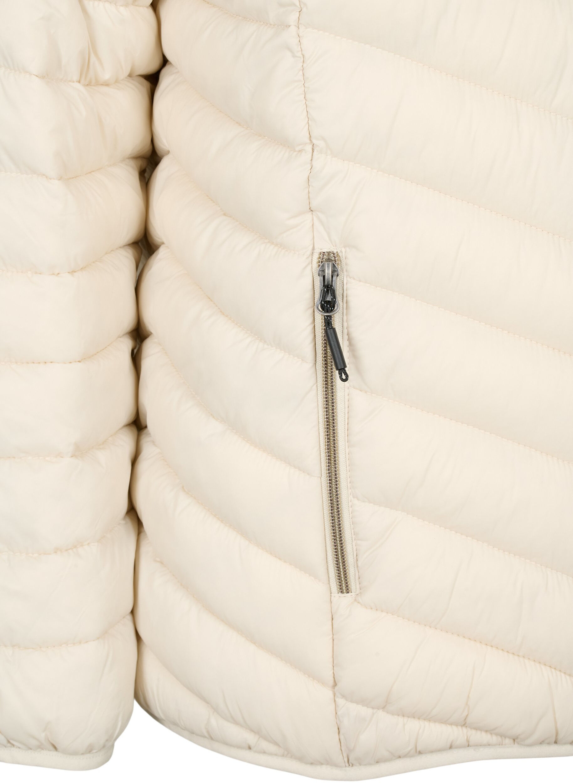 Zizzi Leichte Jacke mit Kapuze, Beige, Packshot image number 3