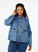 Hemdjacke aus Denim mit Taschen, Blue Denim, Model image number 0
