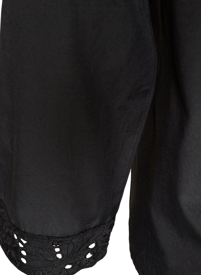 Chemisier avec broderie anglaise, Noir, Packshot image number 3