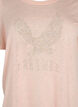 T-shirt avec rivets et col rond, Pale Blush, Packshot image number 2