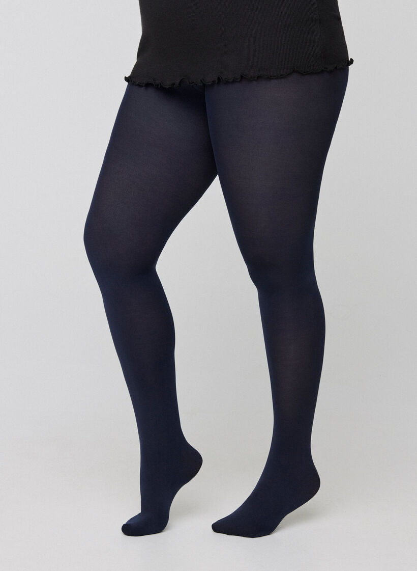 Strumpfhose 100 Denier, Blau, Model image number 1