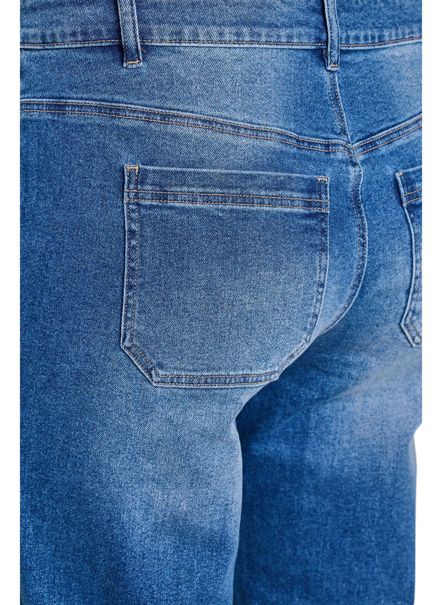 ZizziJean &agrave; coupe droite avec poches avant, Bleu Clair, Packshot image number 3