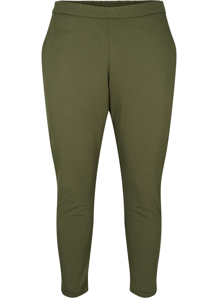 Pantalon court avec poches, Vert foncé, Packshot image number 0