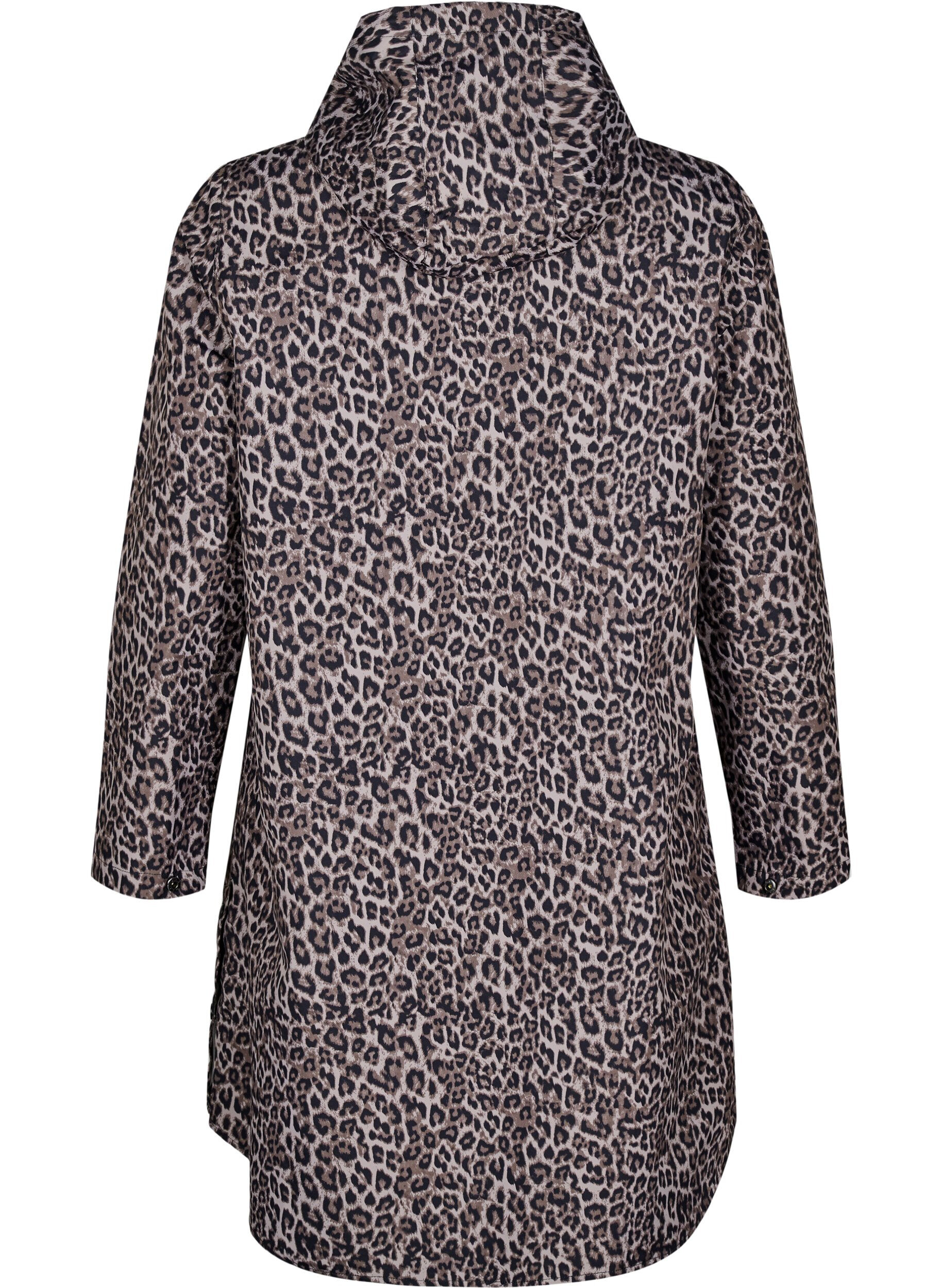 Zizzi Veste de pluie avec poches et capuche, Marron, Packshot image number 1