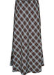 Jupe maxi coupe &eacute;vas&eacute;e &agrave; carreaux, Bleu Clair, Packshot image number 0