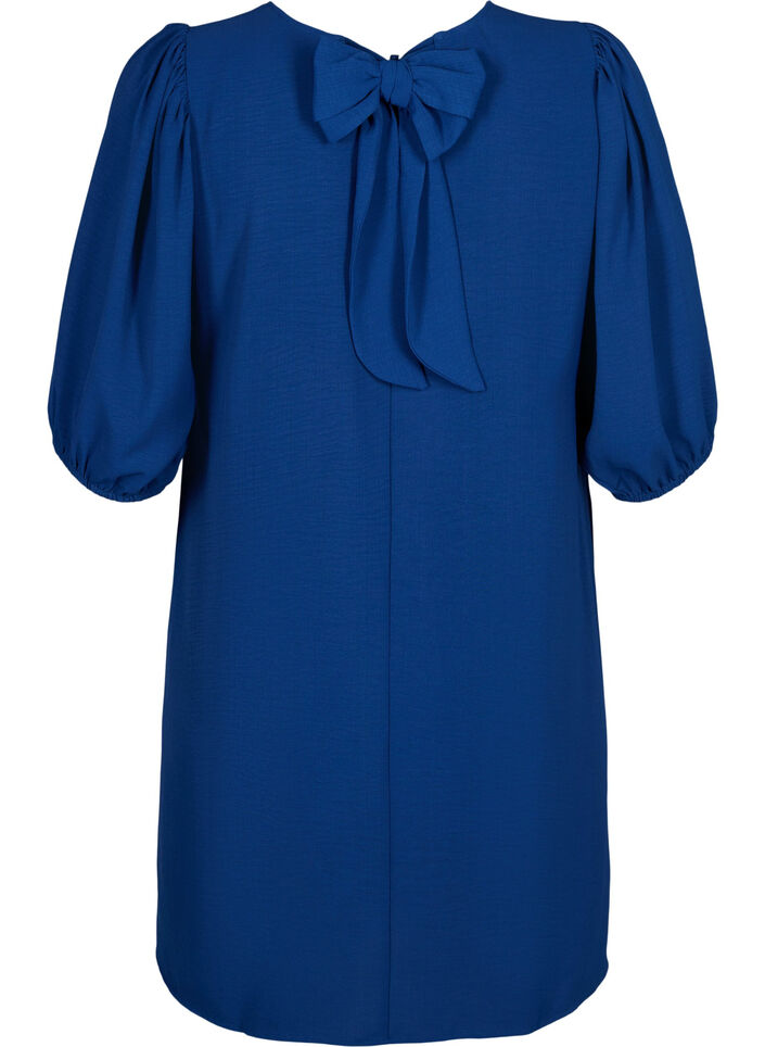 Robe courte avec nœud dans le dos, Estate Blue, Packshot image number 1