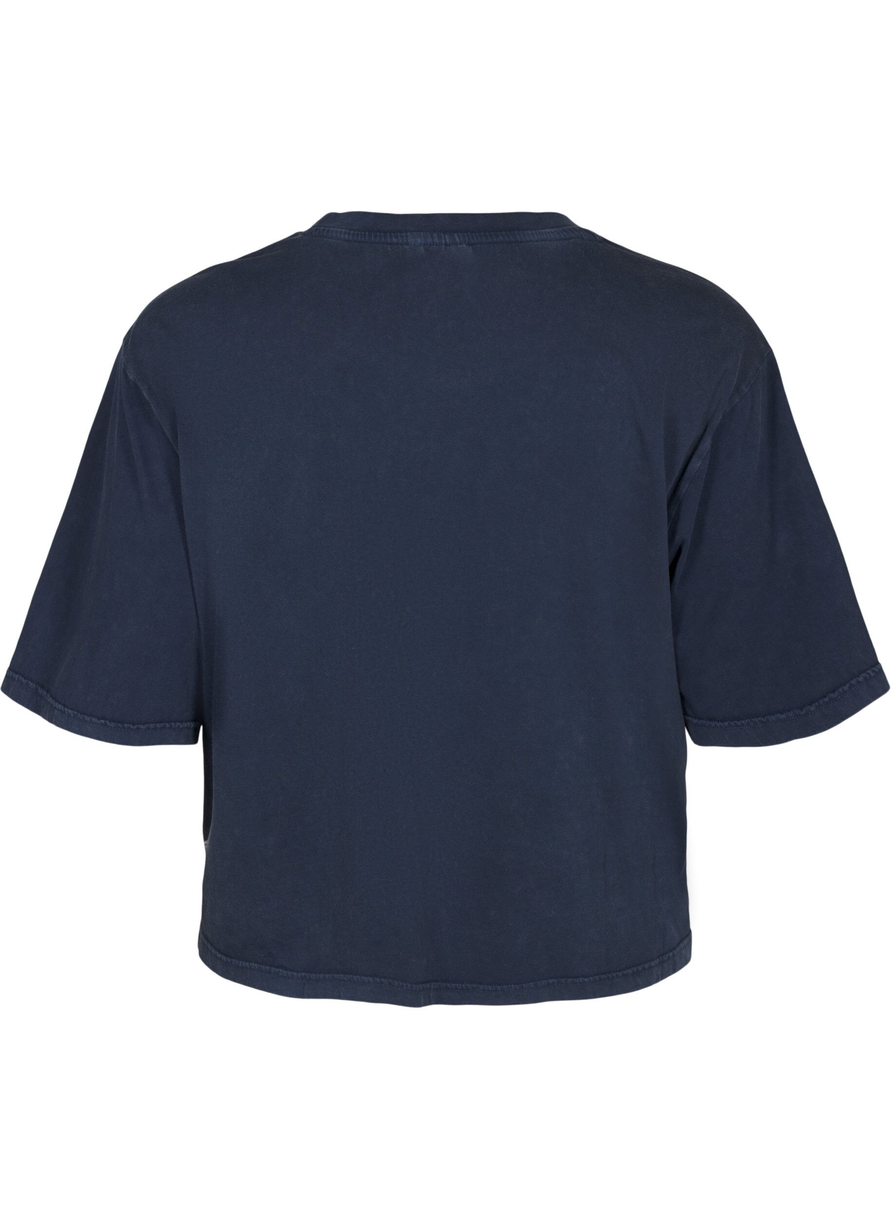 Zizzi Boxy T-Shirt aus Bio-Baumwolle., Blau, Packshot image number 1