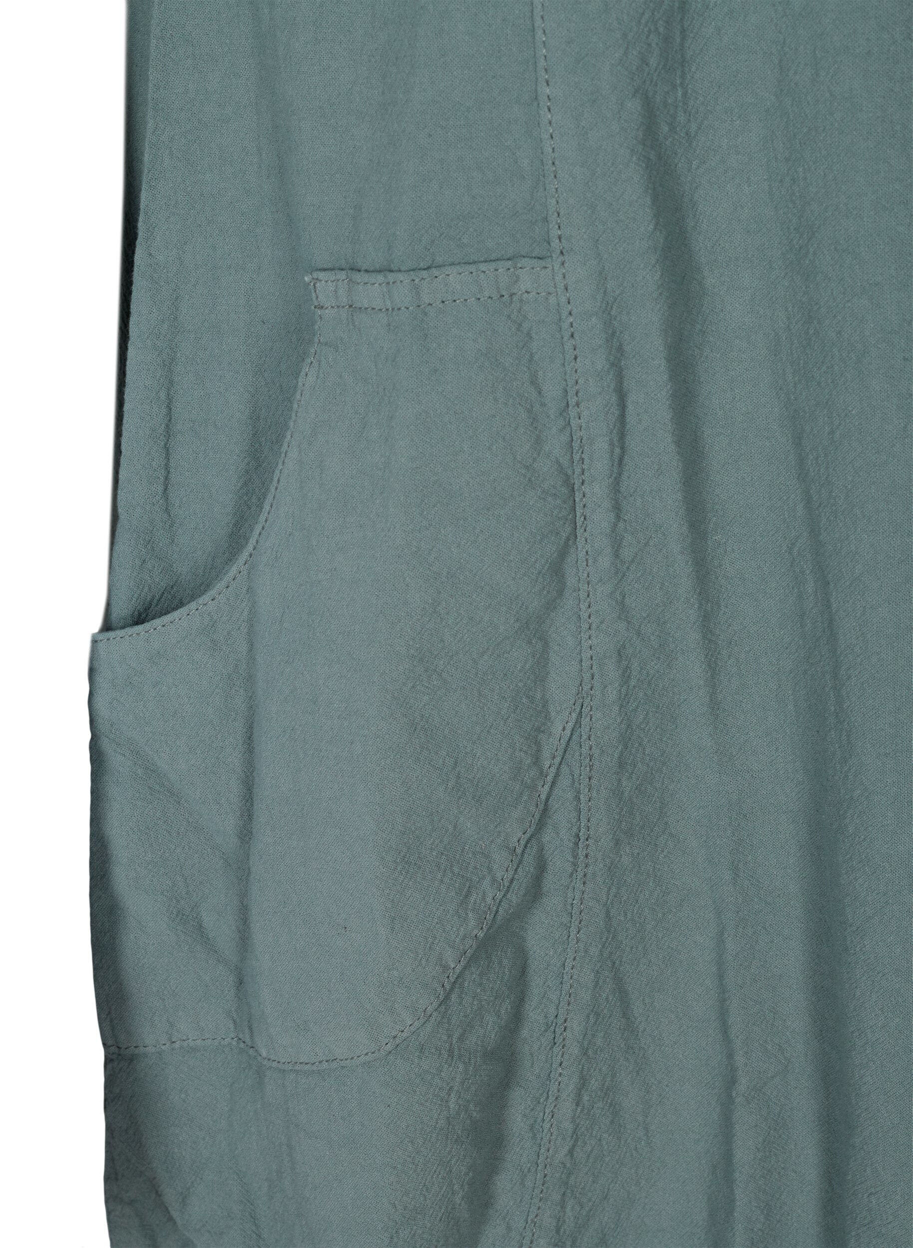 ZizziRobe en coton &agrave; manches courtes, Vert fonc&eacute;, Packshot image number 3