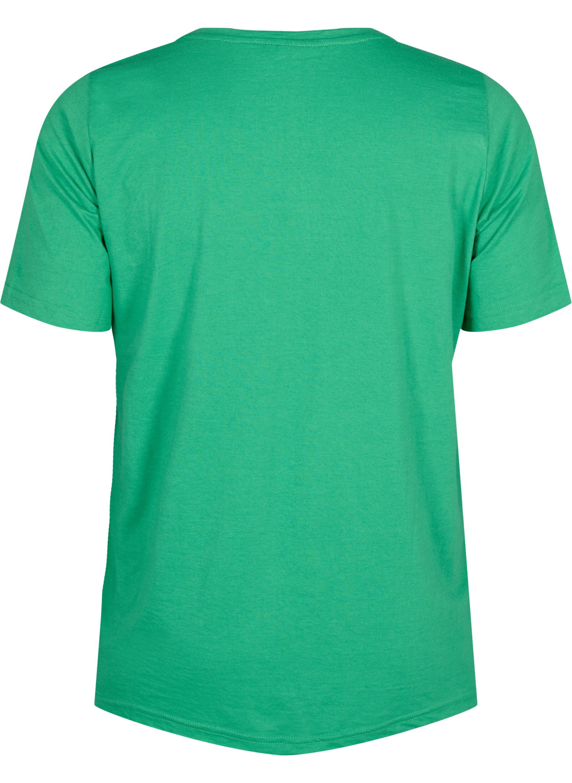 Zizzi FLASH - T-Shirt mit Rundhalsausschnitt, Kelly Green, Packshot image number 1