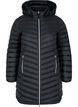 Leichte Jacke mit Taschen und abnehmbarer Kapuze, Schwarz, Packshot image number 0