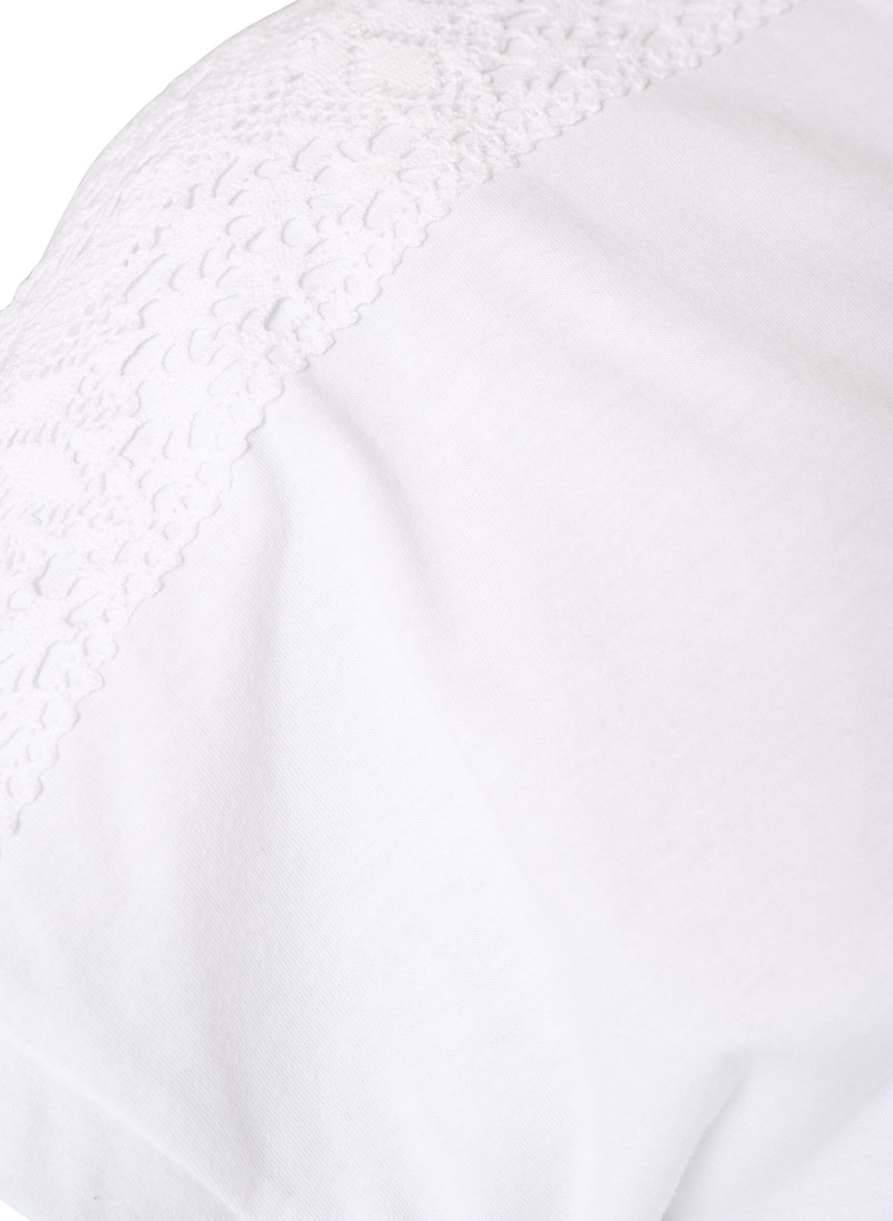 ZizziT-shirt aus Baumwolle mit H&auml;keldetail, Wei&szlig;, Packshot image number 3