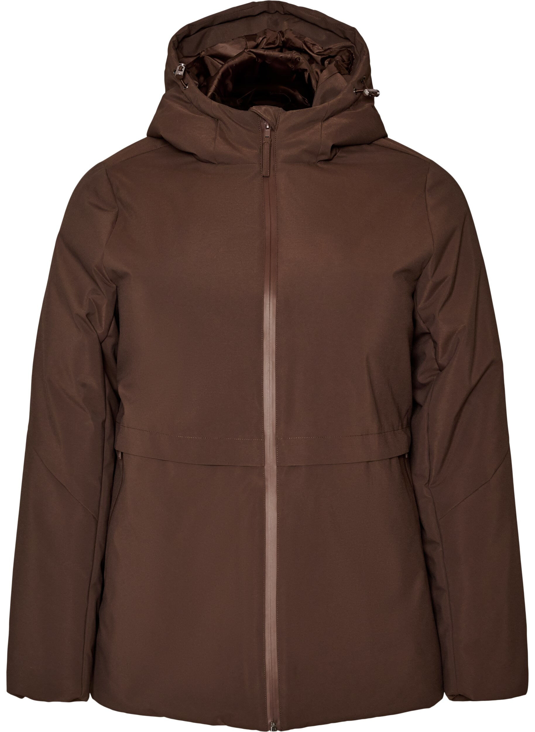 ZizziVeste d'hiver avec capuche et taille ajustable, Marron, Packshot image number 0