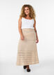 Strickrock mit Lochstickerei, Beige, Model image number 0