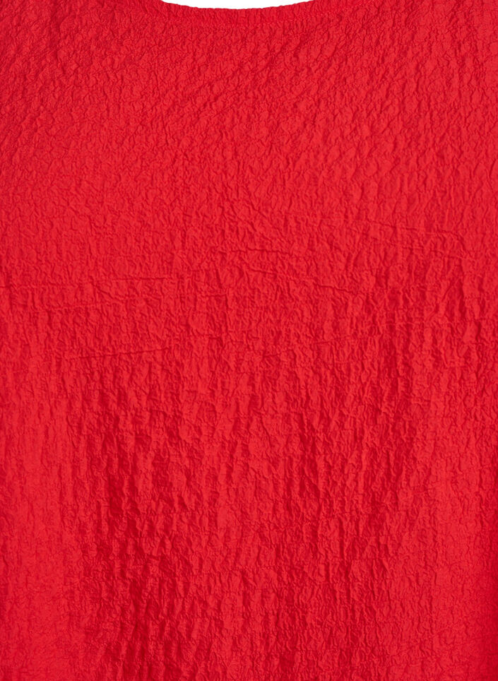 &Auml;rmelloses Top mit Struktur, Rot, Packshot image number 2