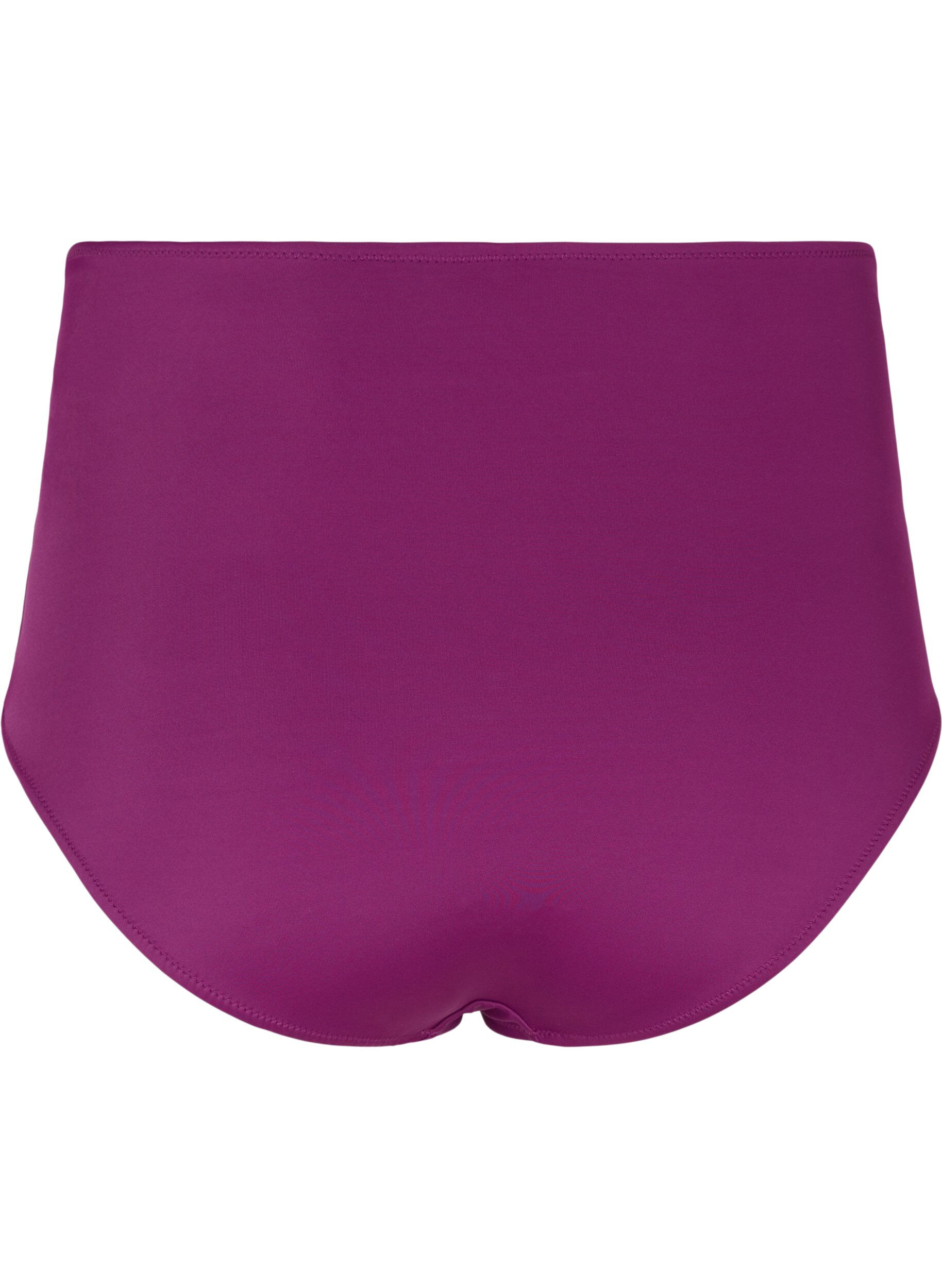 Zizzi Hochtailliertes Bikini-Unterteil mit R&uuml;schen, Dark Purple, Packshot image number 1