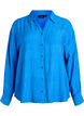 Chemise ample avec texture et col en V, Bleu, Packshot image number 0