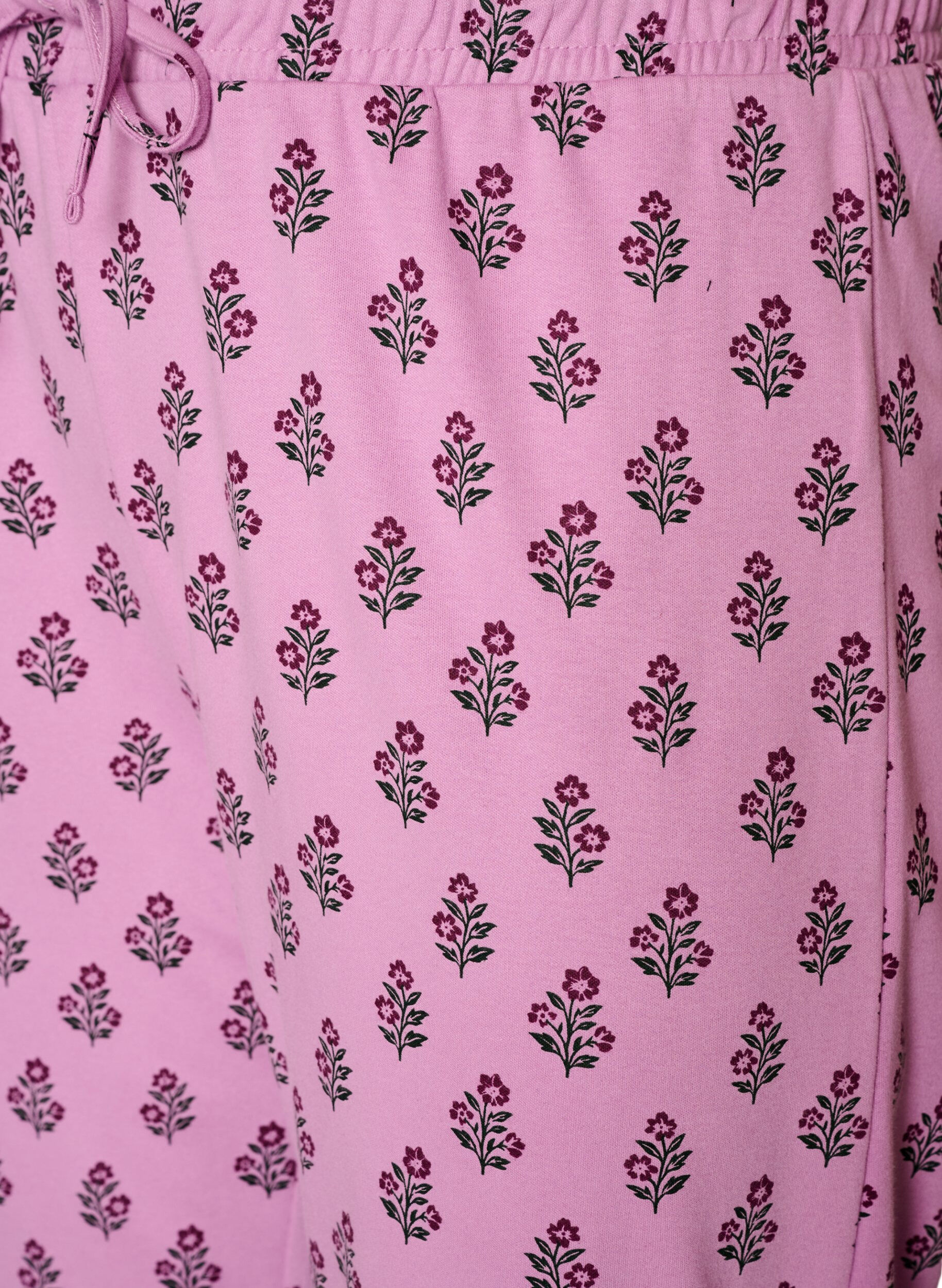 ZizziBaumwoll-Pyjamahose mit hohem Bund, Rot, Packshot image number 2