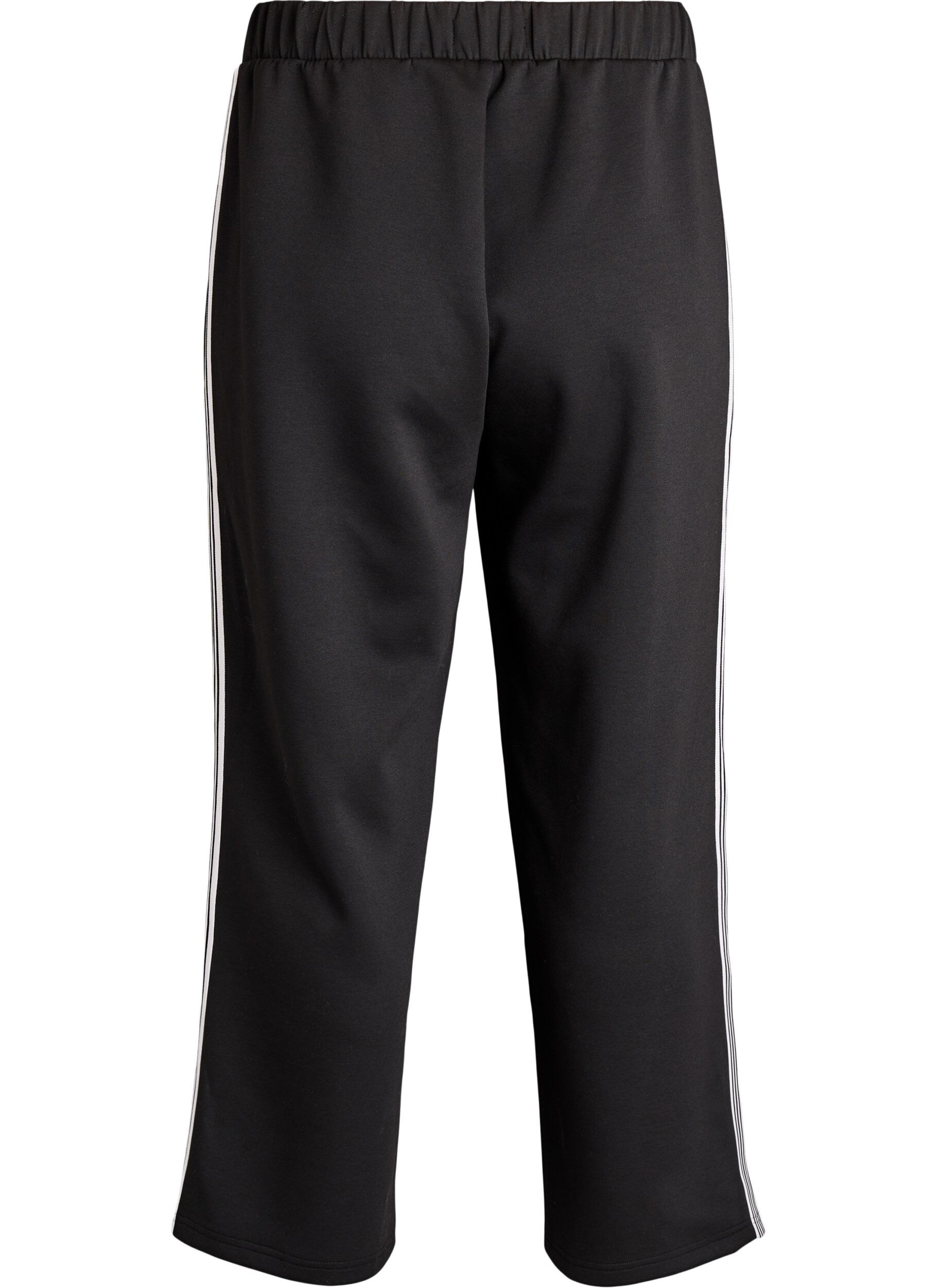 Zizzi Pantalon avec bandes lat&eacute;rales, Noir, Packshot image number 1