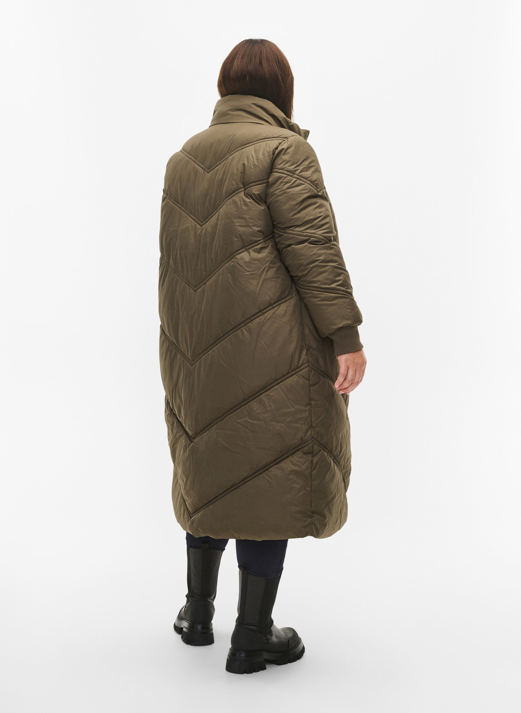 Zizzi Longue veste polaire d'hiver, Bungee Cord , Model image number 1
