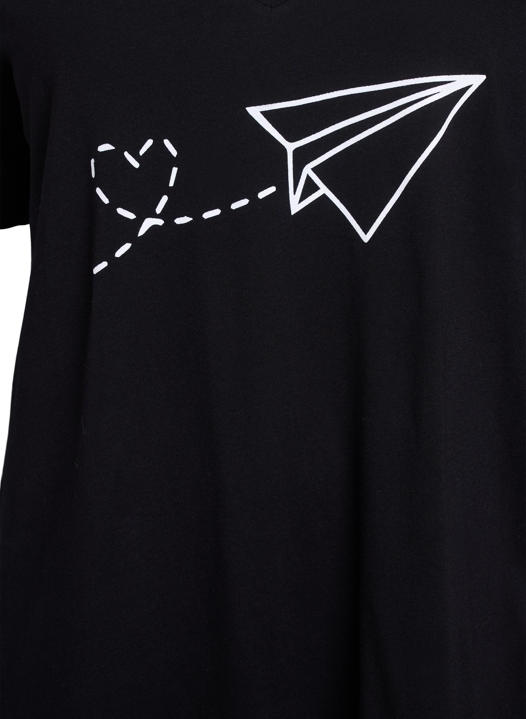 ZizziNachthemd aus Bio-Baumwolle mit V-Ausschnitt, , Packshot image number 2